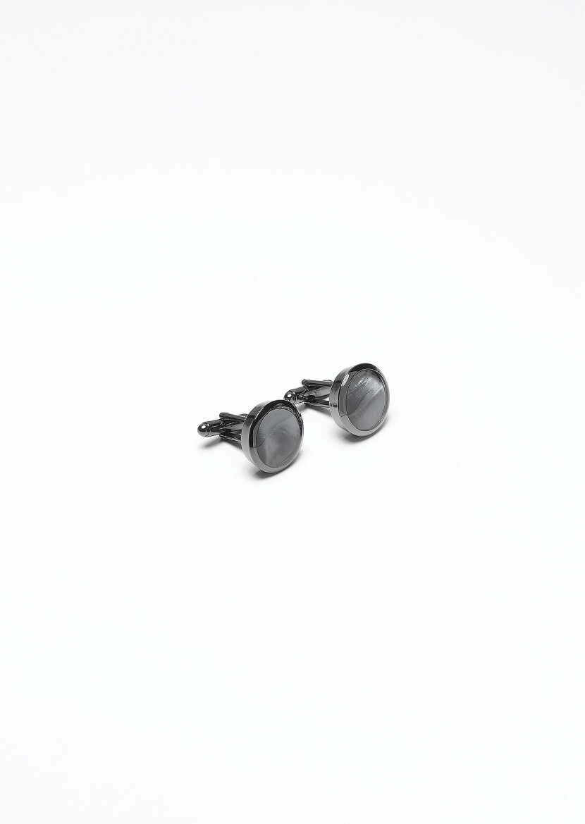Hard Coal Brass Cuff Link - 1