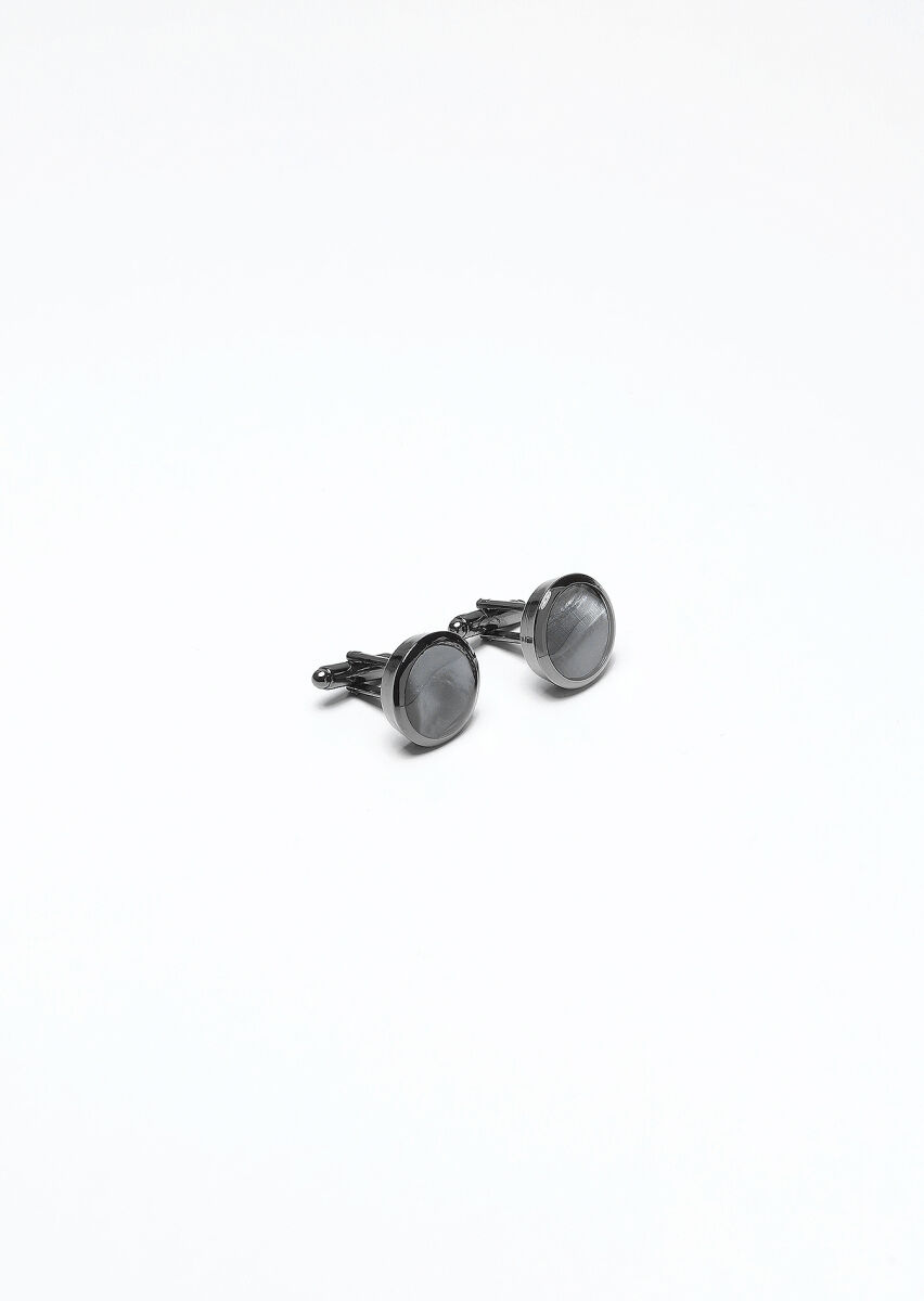 Hard Coal Brass Cuff Link - 1