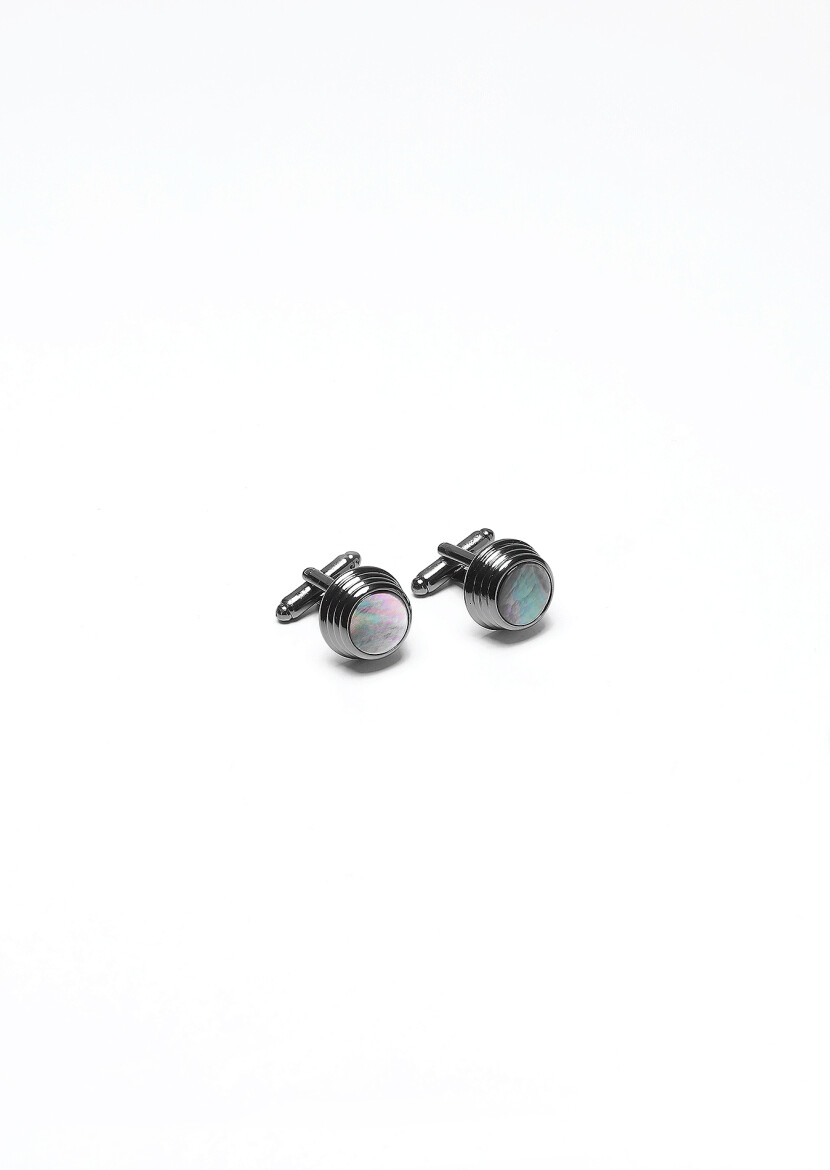 Hard Coal Brass Cuff Link - 1