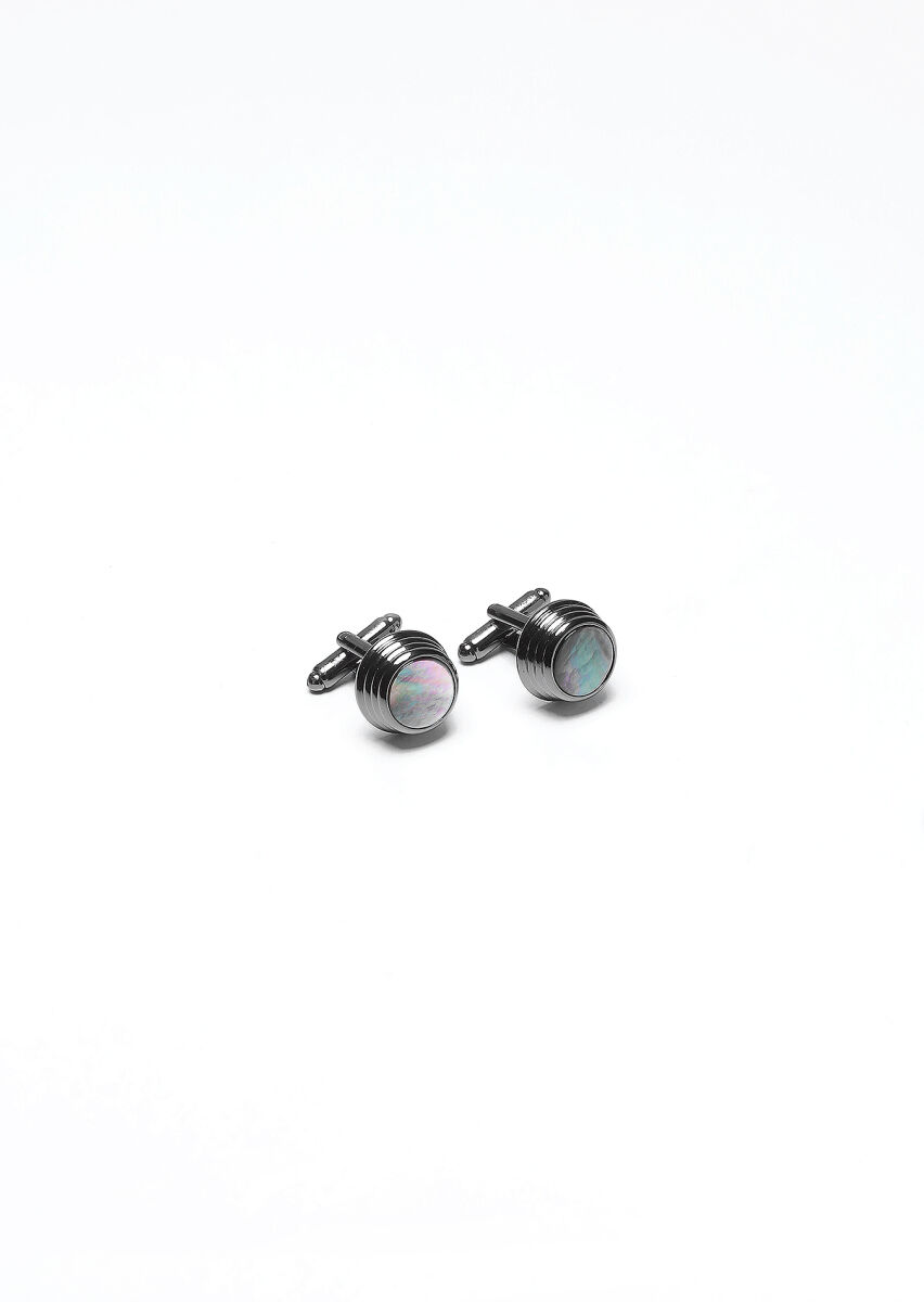Hard Coal Brass Cuff Link - 1