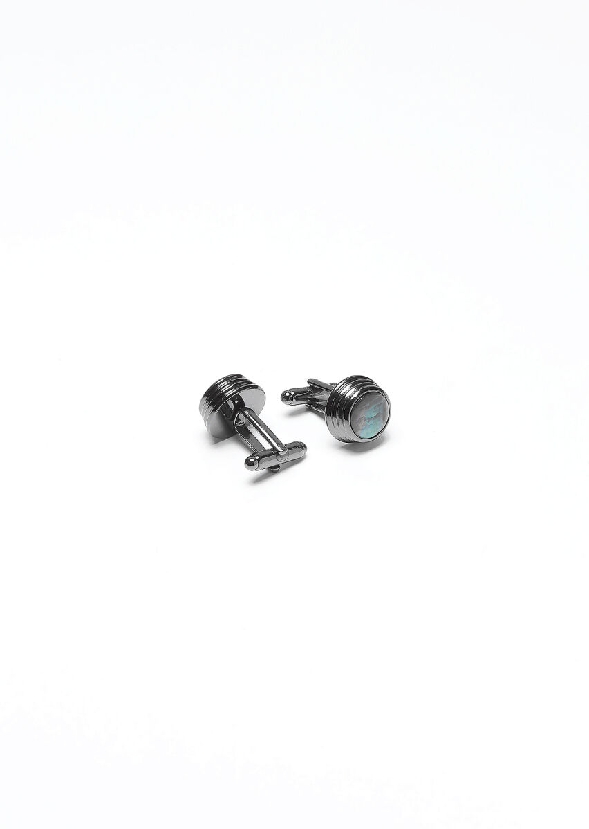 Hard Coal Brass Cuff Link - 2