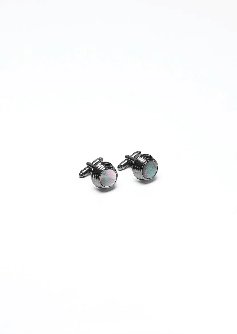 Hard Coal Brass Cuff Link - 1