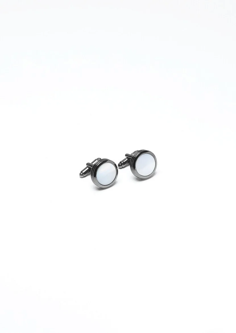 Hard Coal Brass Cuff Link - 1
