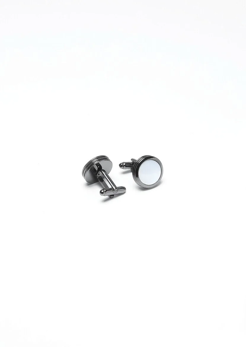 Hard Coal Brass Cuff Link - 2