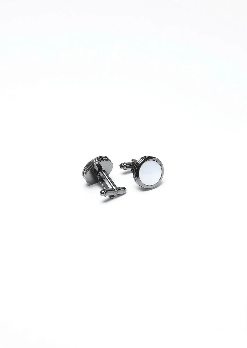 Hard Coal Brass Cuff Link - 2