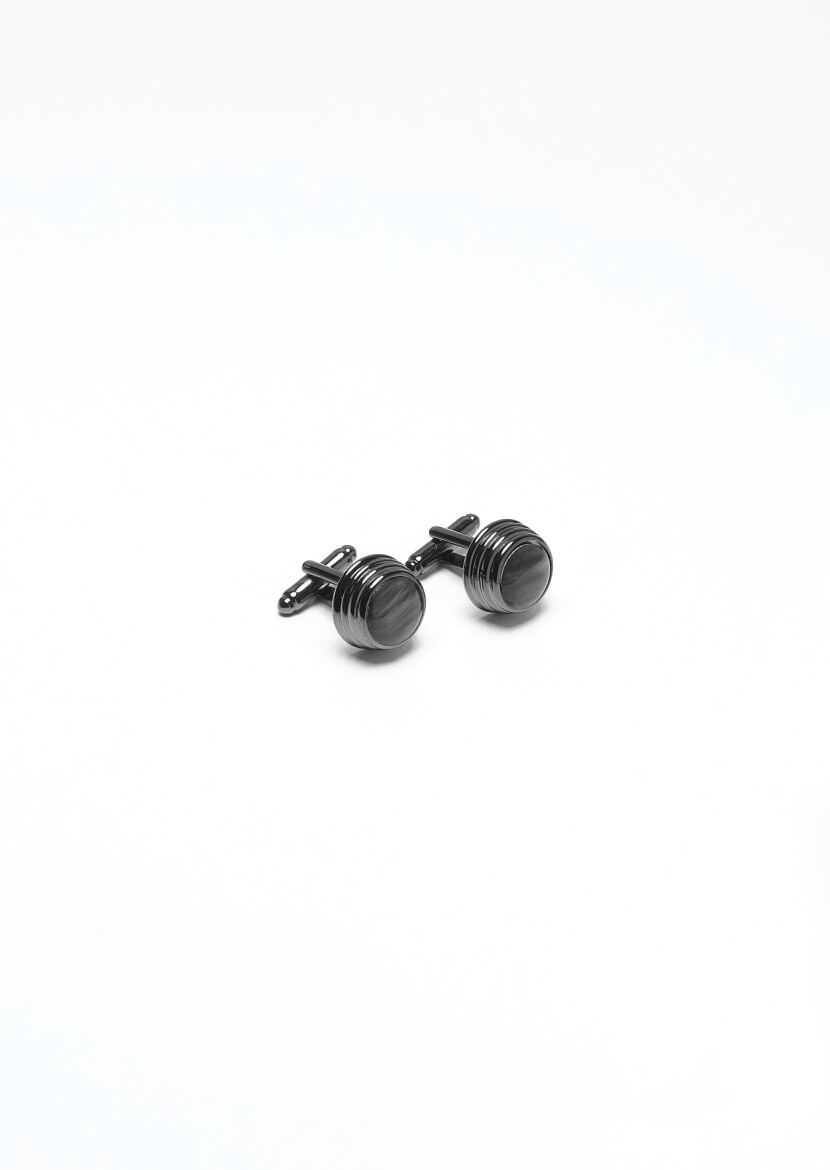 Hard Coal Brass Cuff Link - 1