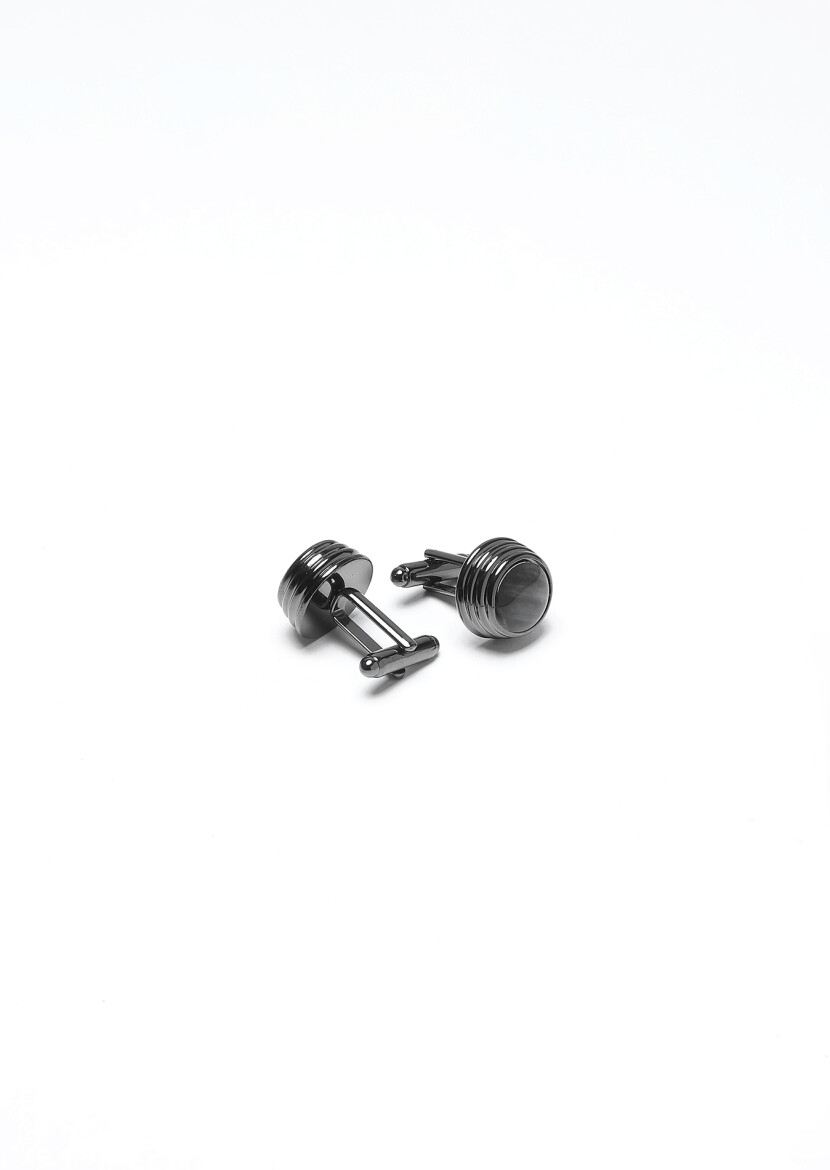 Hard Coal Brass Cuff Link - 2