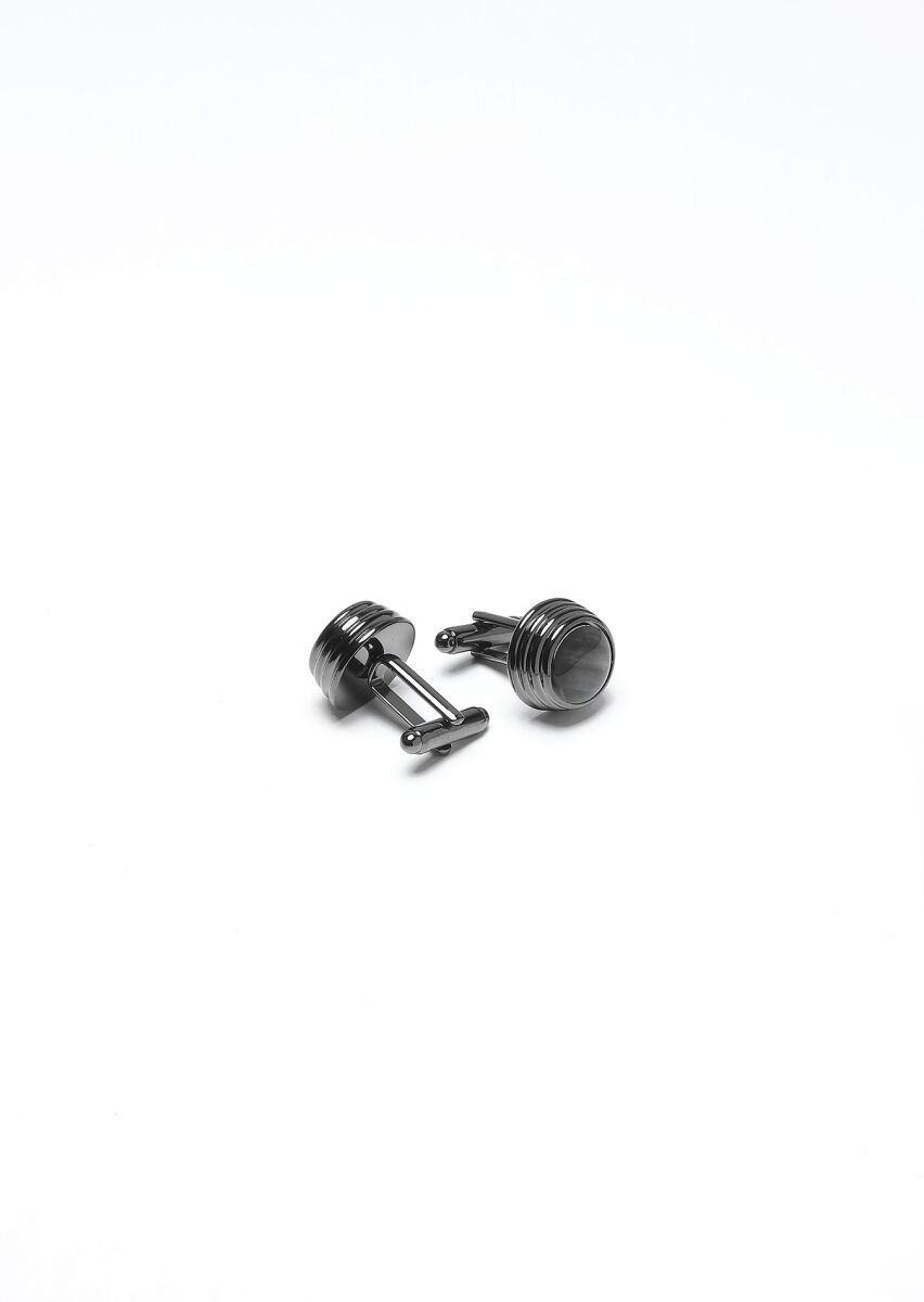 Hard Coal Brass Cuff Link - 2
