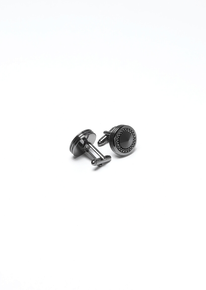 Hard Coal Brass Cuff Link - 2