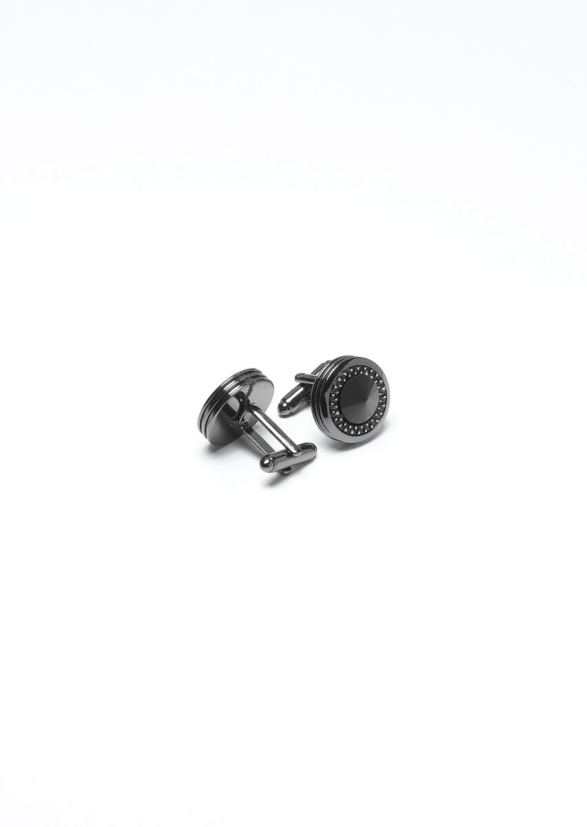 Hard Coal Brass Cuff Link - 2