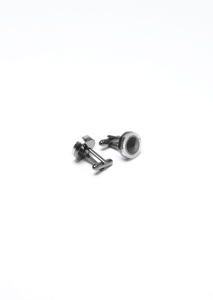 Hard Coal Brass Cuff Link 