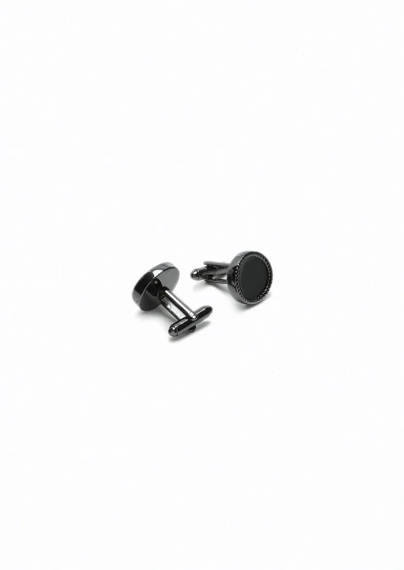 Hard Coal Brass Cuff Link - 2