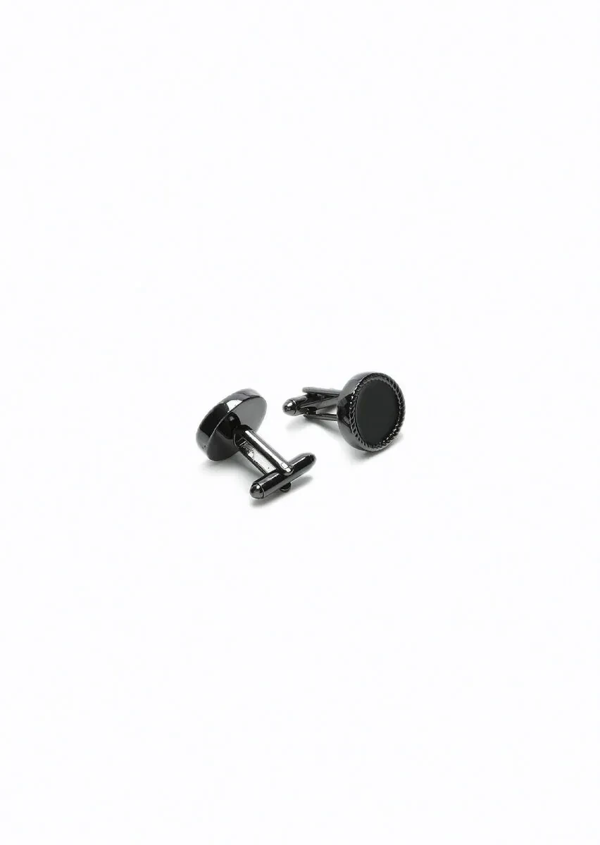 Hard Coal Brass Cuff Link - 2
