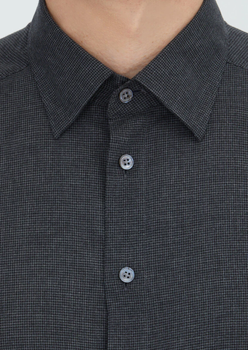 Hard Coal Casual Fit Weaving Casual 100% Cotton Shirt - 4