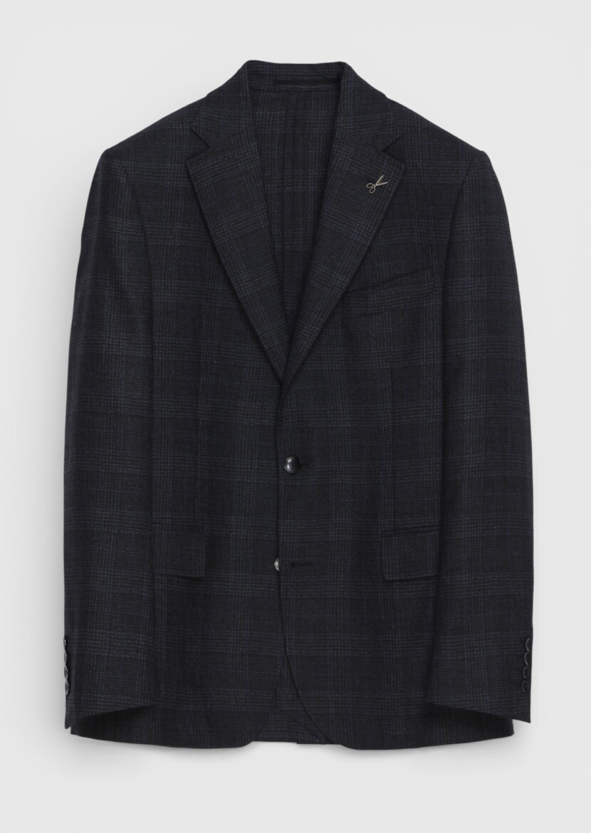 Hard Coal Checkered 100% Wool Jacket - RAMSEY