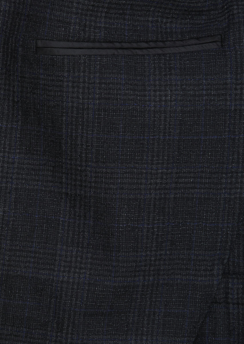 Hard Coal Checkered 100% Wool Jacket - 4