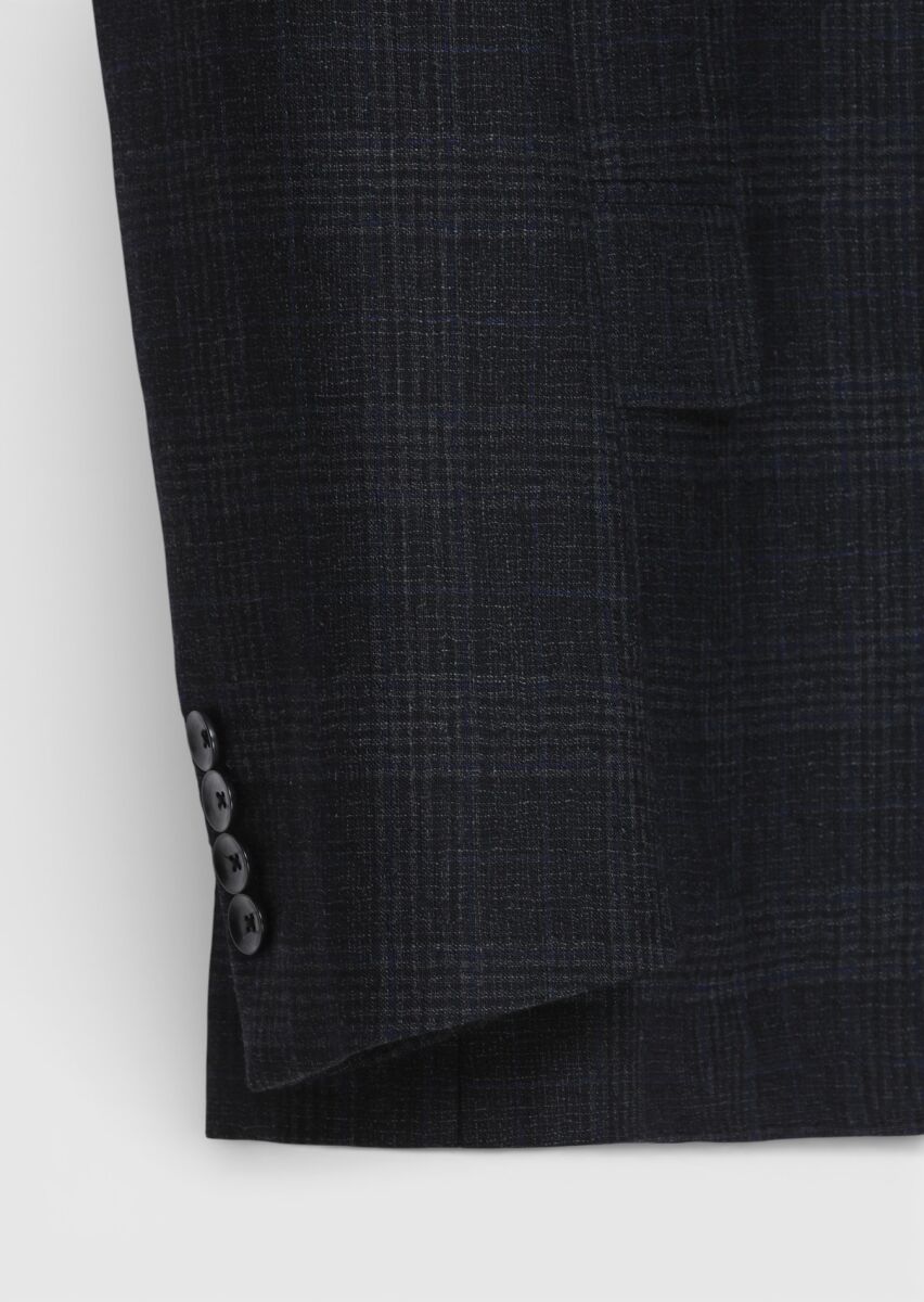 Hard Coal Checkered Zeroweight Slim Fit 100% Wool Jacket - 7