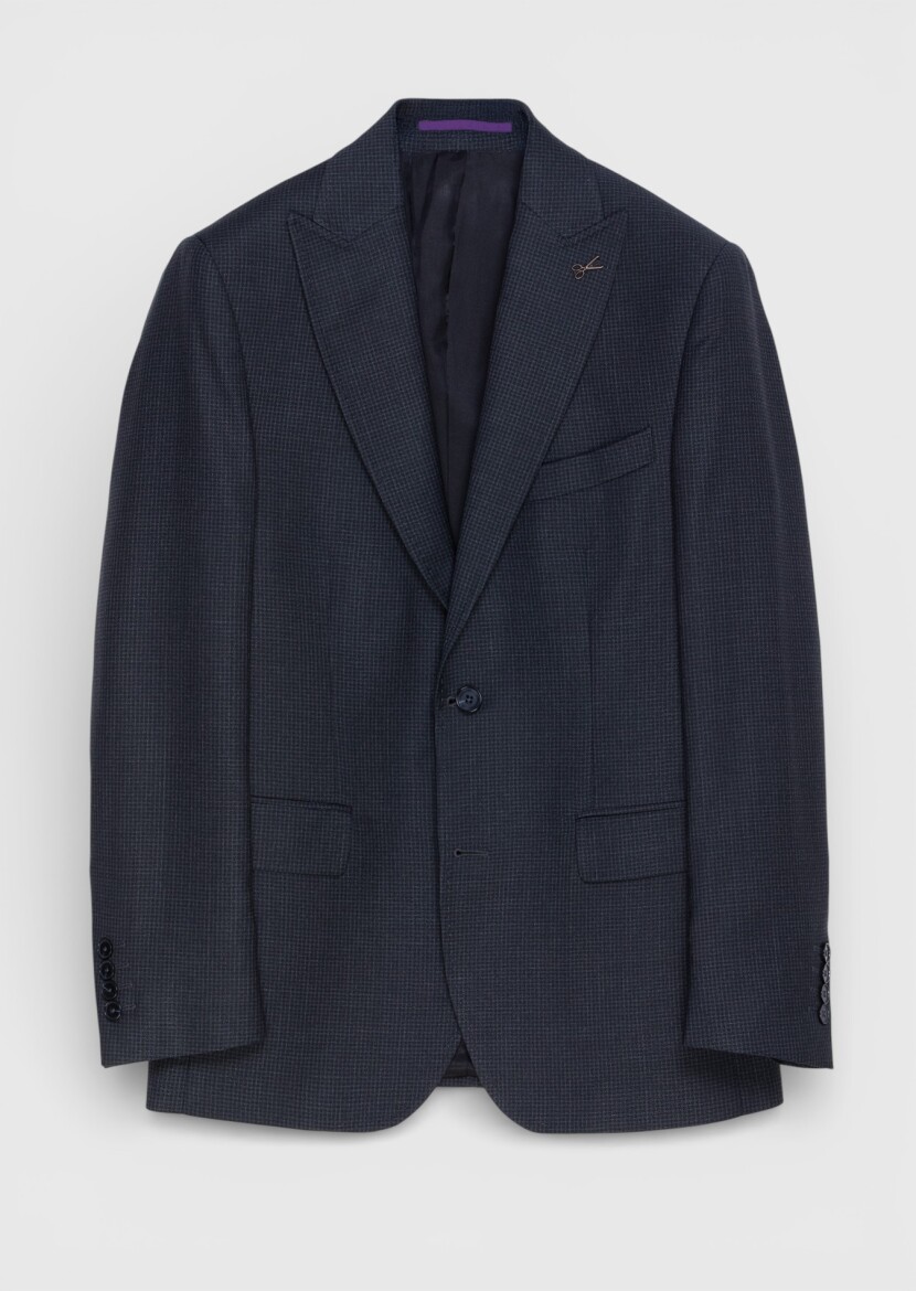 Hard Coal Checkered Zeroweight Slim Fit 100% Wool Suit - RAMSEY