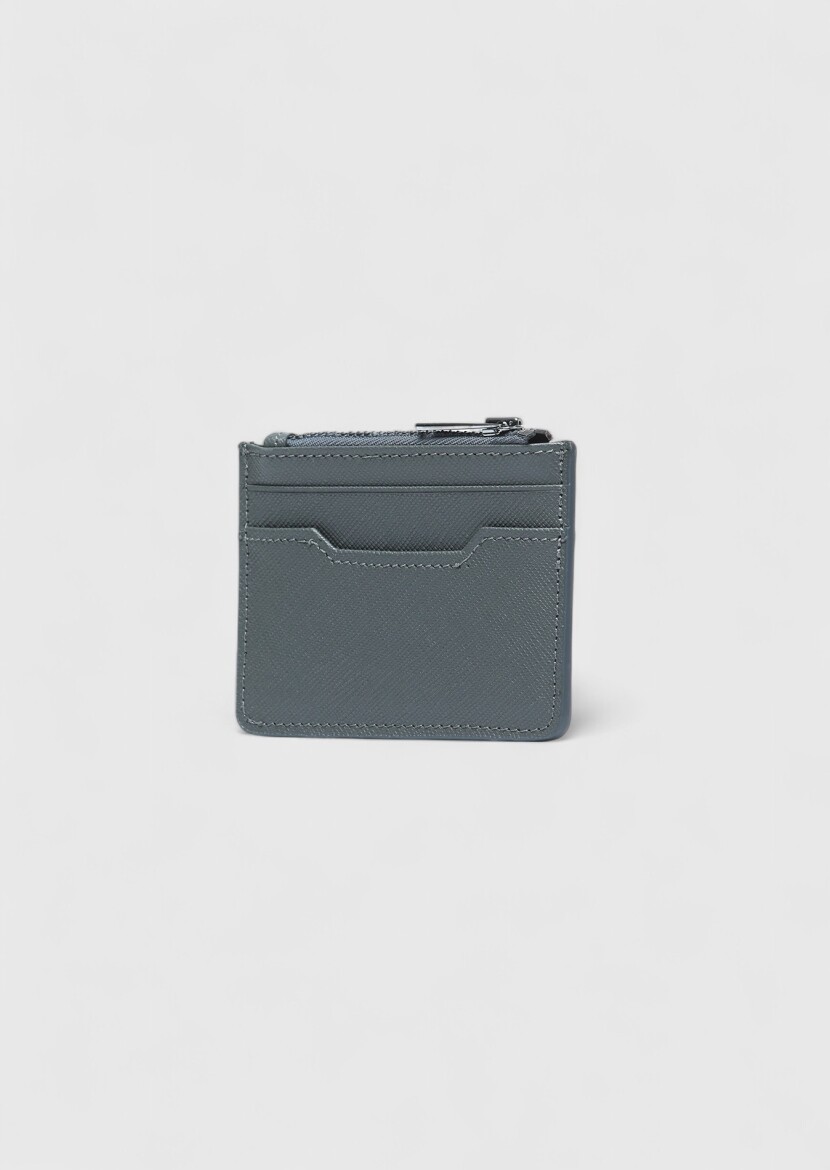 Hard Coal Cow Leather Card Holder - RAMSEY