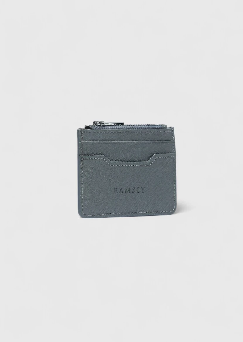 Hard Coal Cow Leather Card Holder - 1