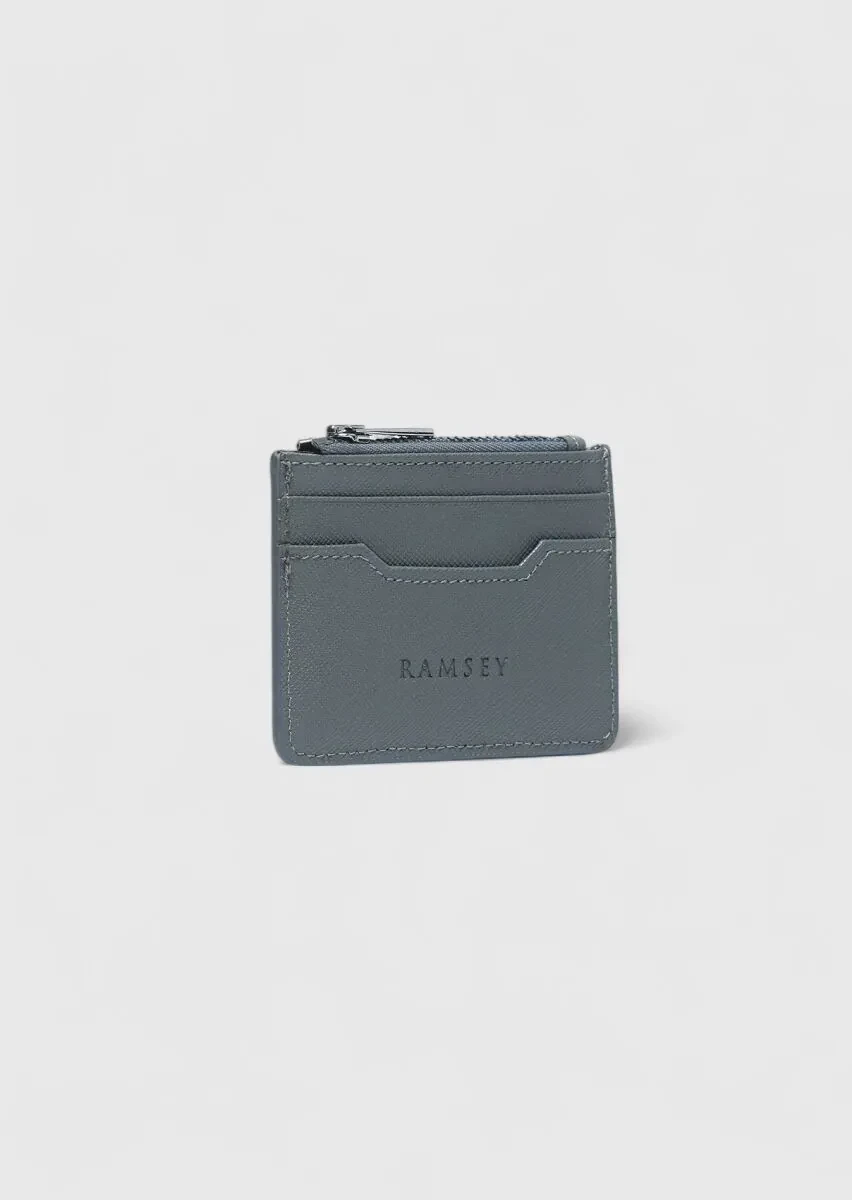 Hard Coal Cow Leather Card Holder - 1