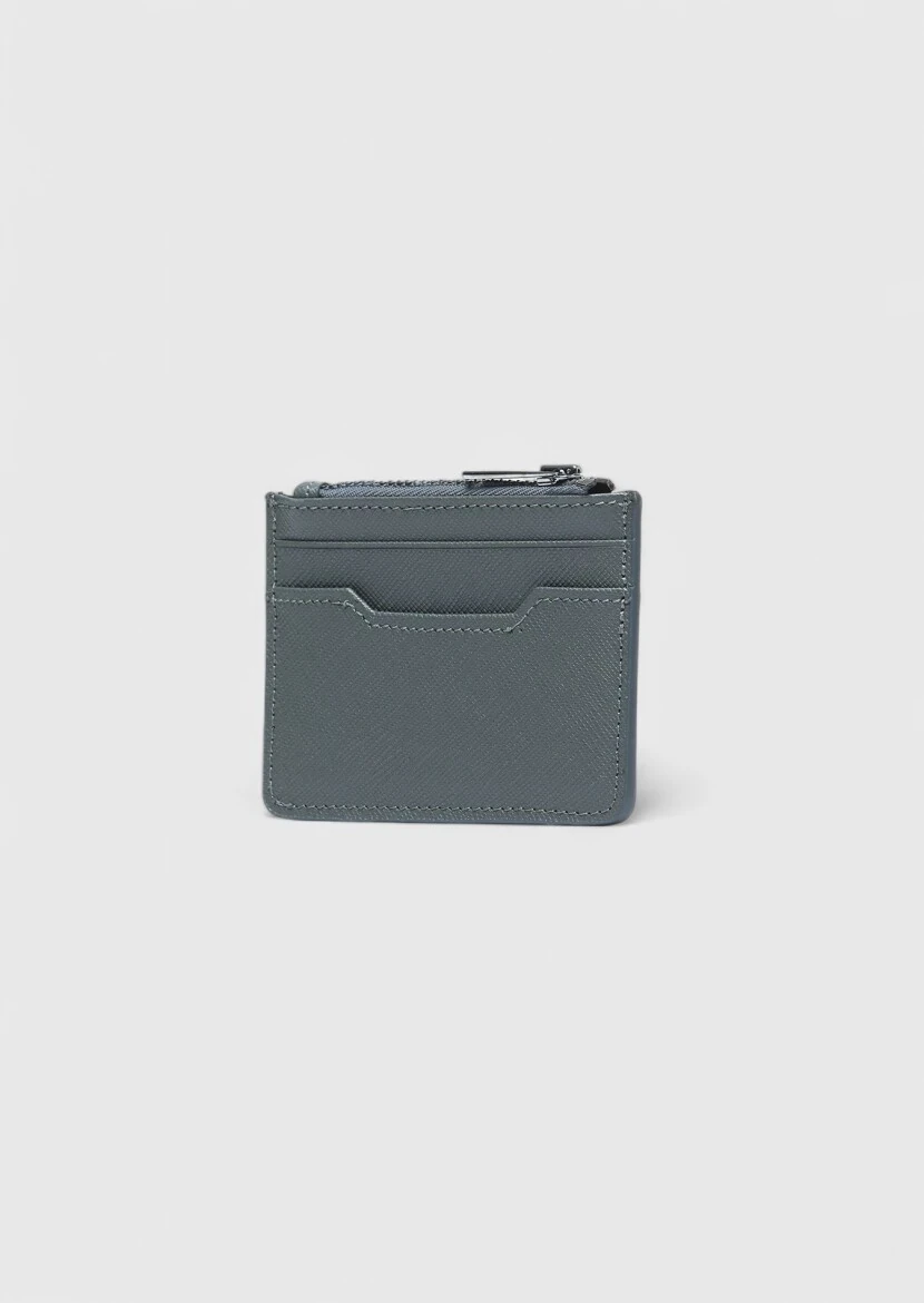 Hard Coal Cow Leather Card Holder - 2