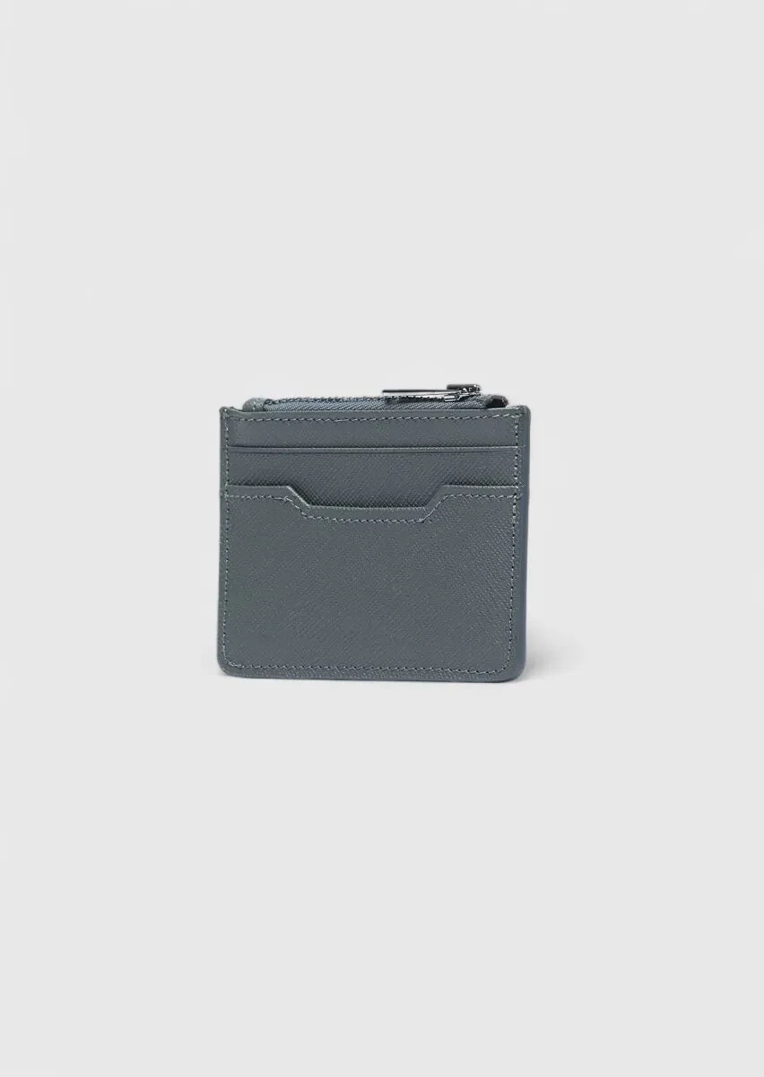 Hard Coal Cow Leather Card Holder - 2