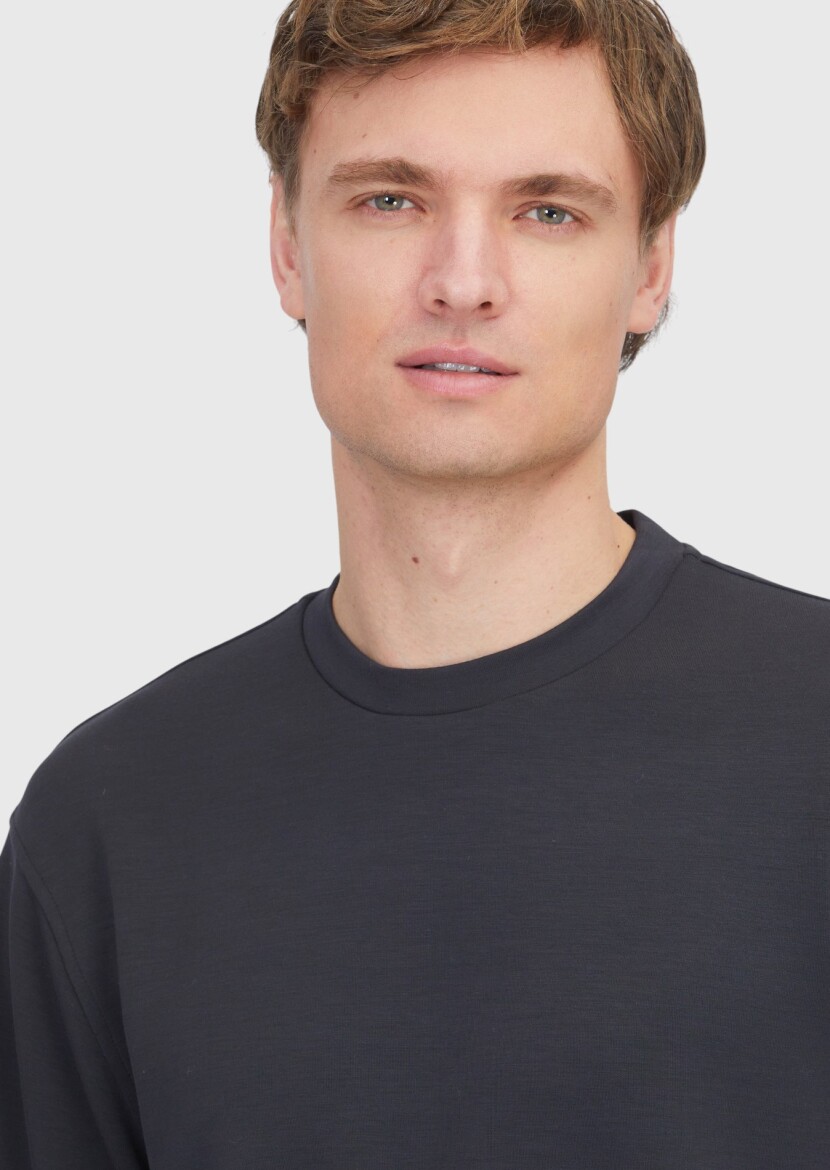 Hard Coal Crew Neck Plain Sweatshirt - 3