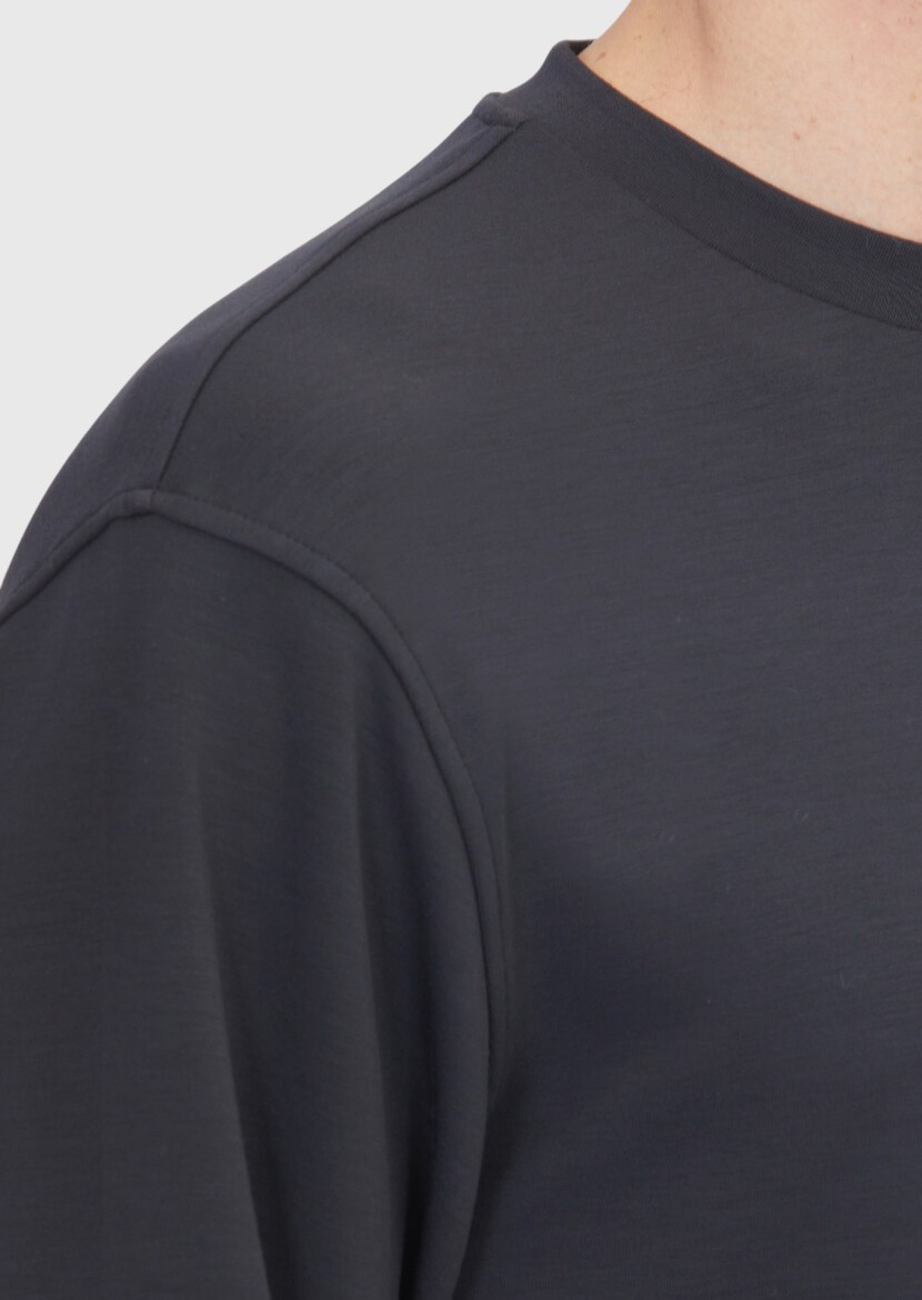 Hard Coal Crew Neck Plain Sweatshirt - 5