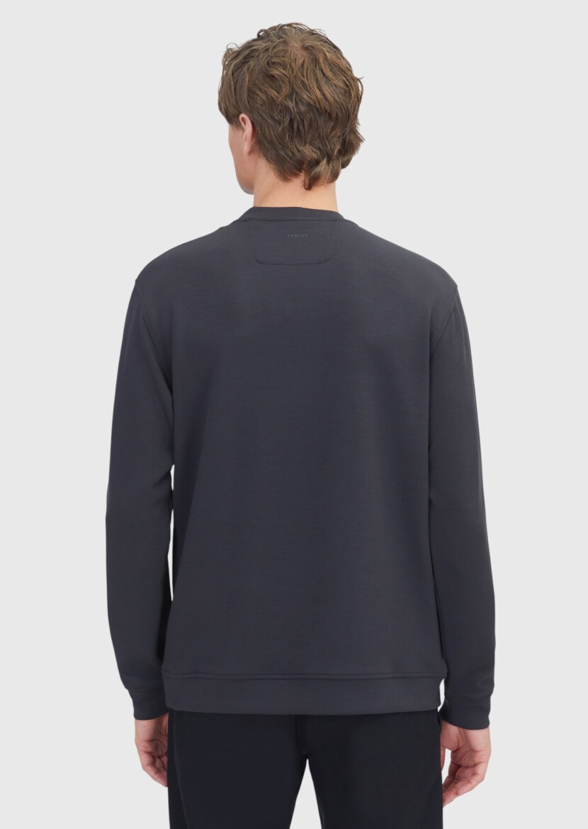 Hard Coal Crew Neck Plain Sweatshirt - 6