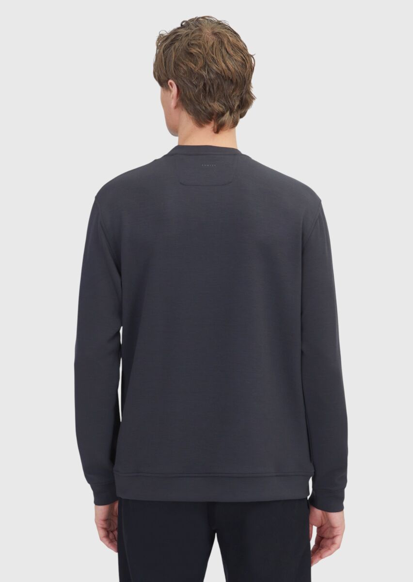 Hard Coal Crew Neck Plain Sweatshirt - 6