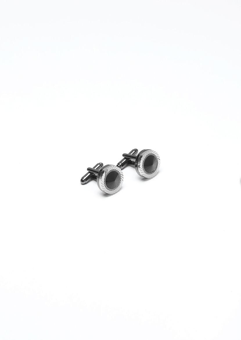 Hard Coal Brass Cuff Link 
