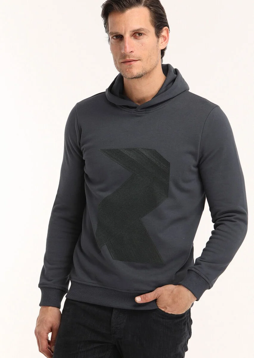 Hard Coal Hooded Printed Sweatshirt - 2