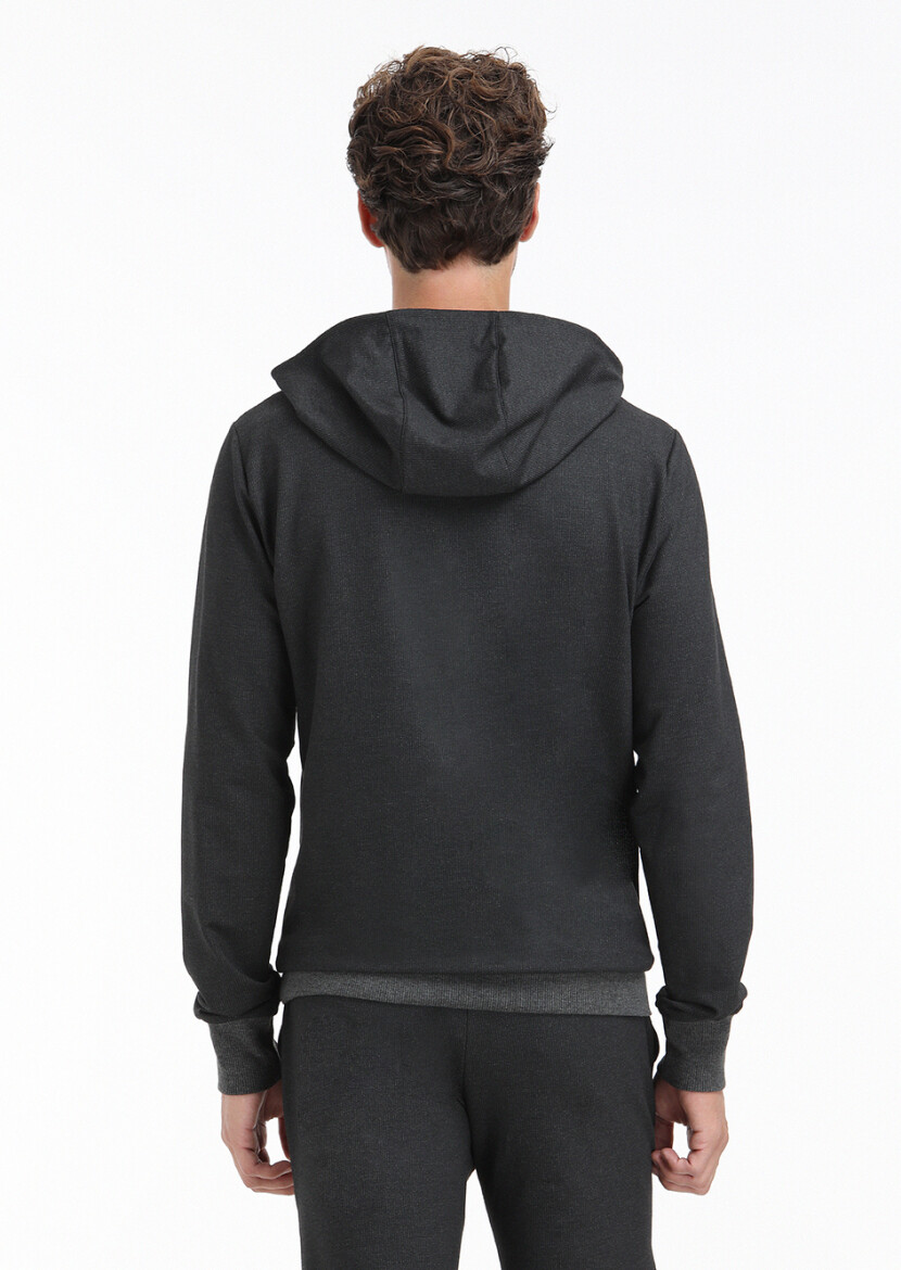 Hard Coal Hooded Striped Sweatshirt - 5