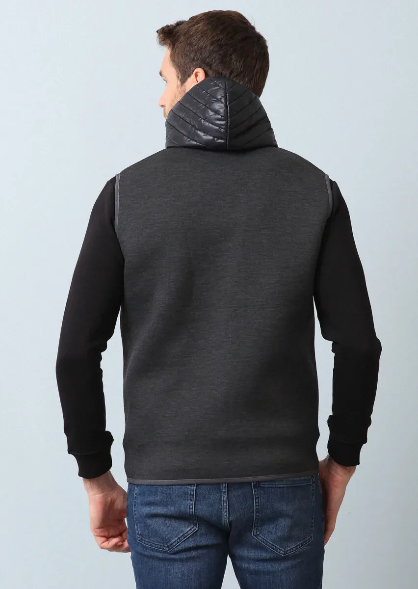Hard Coal Knitting Puffer Vest - 5