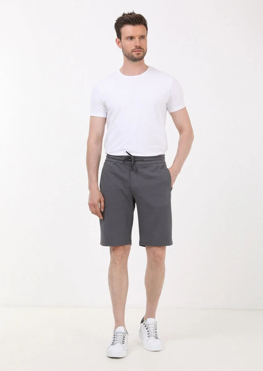 Hard Coal Knitting Regular Fit Casual Cotton Blended Bermuda - 1