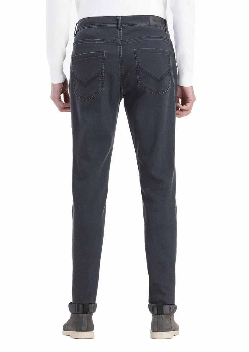Hard Coal Knitting Slim Fit Casual Cotton Blended Trousers - 5