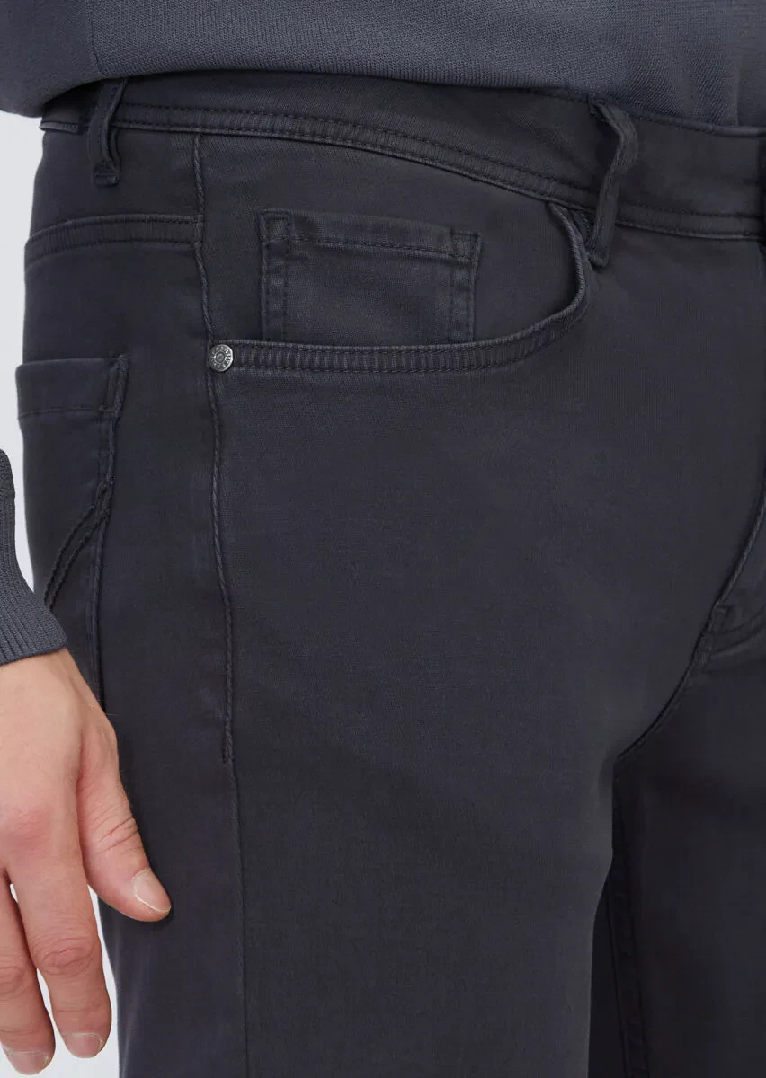 Hard Coal Knitting Slim Fit Casual Cotton Blended Trousers - 3