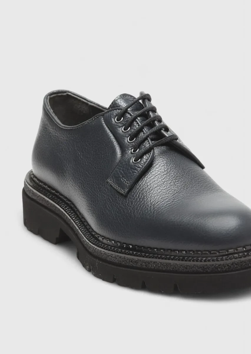 Hard Coal Leather Casual Shoes - 2