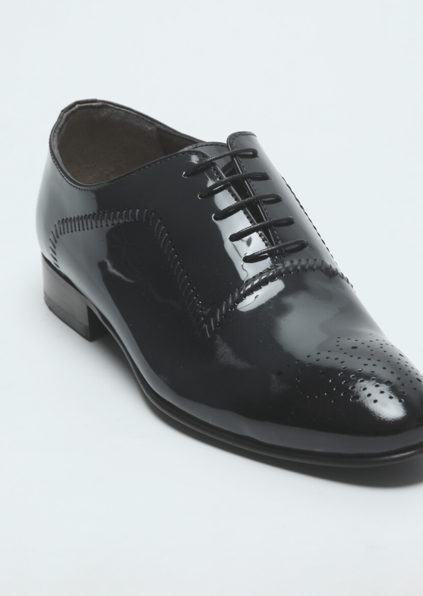 Hard Coal Leather Classical Shoes 