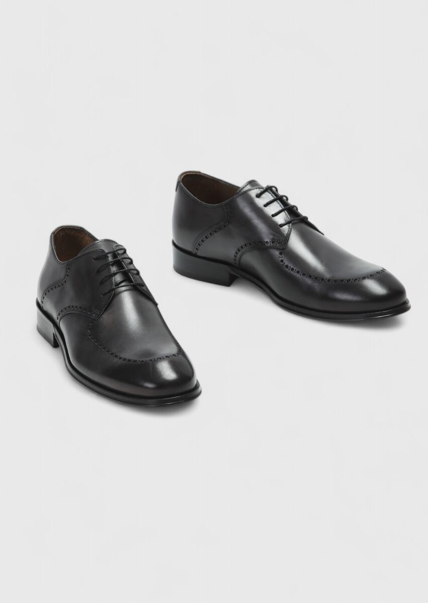 Hard Coal Leather Classical Shoes - 3