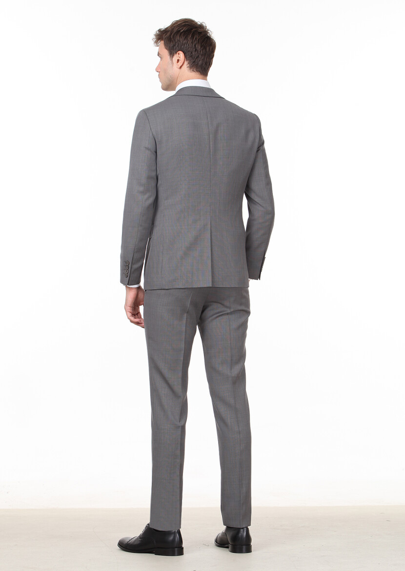 Hard Coal Micro Modern Fit 100% Wool Suit - 4