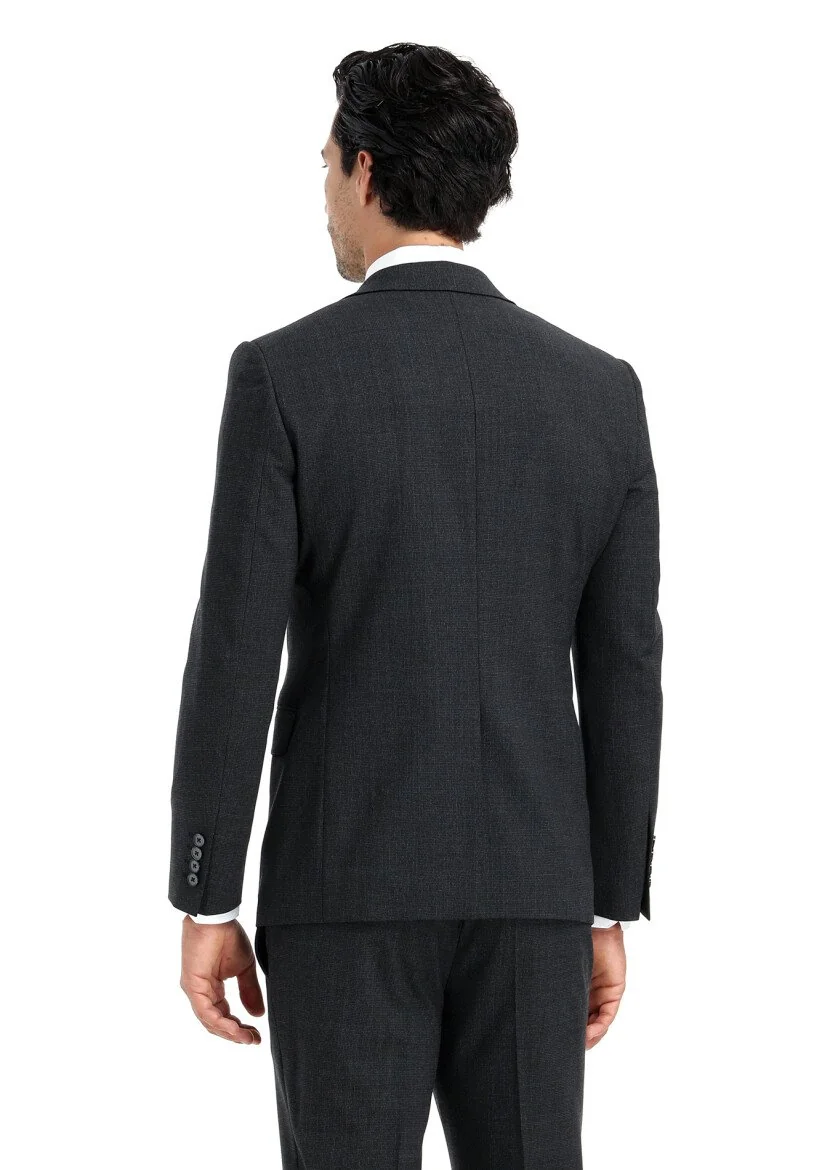 Hard Coal Micro Modern Fit Wool Blended Suit - 8