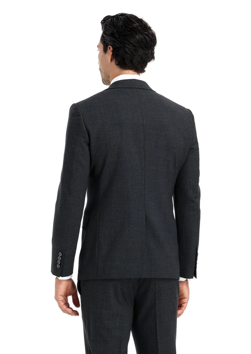 Hard Coal Micro Modern Fit Wool Blended Suit - 8