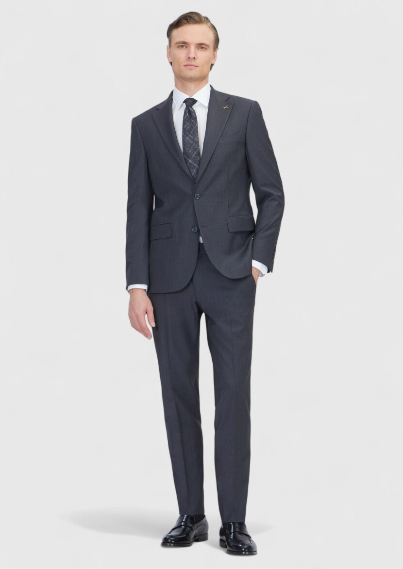 Hard Coal Micro Modern Fit Wool Blended Suit - RAMSEY