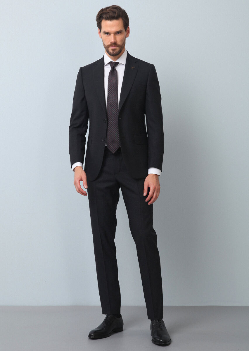 Hard Coal Micro Thin&Taller Slim Fit 100% Wool Suit - 1