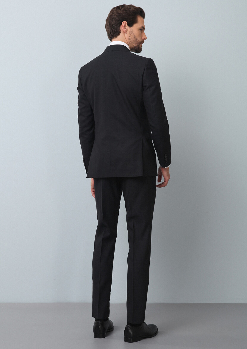 Hard Coal Micro Thin&Taller Slim Fit 100% Wool Suit - 5