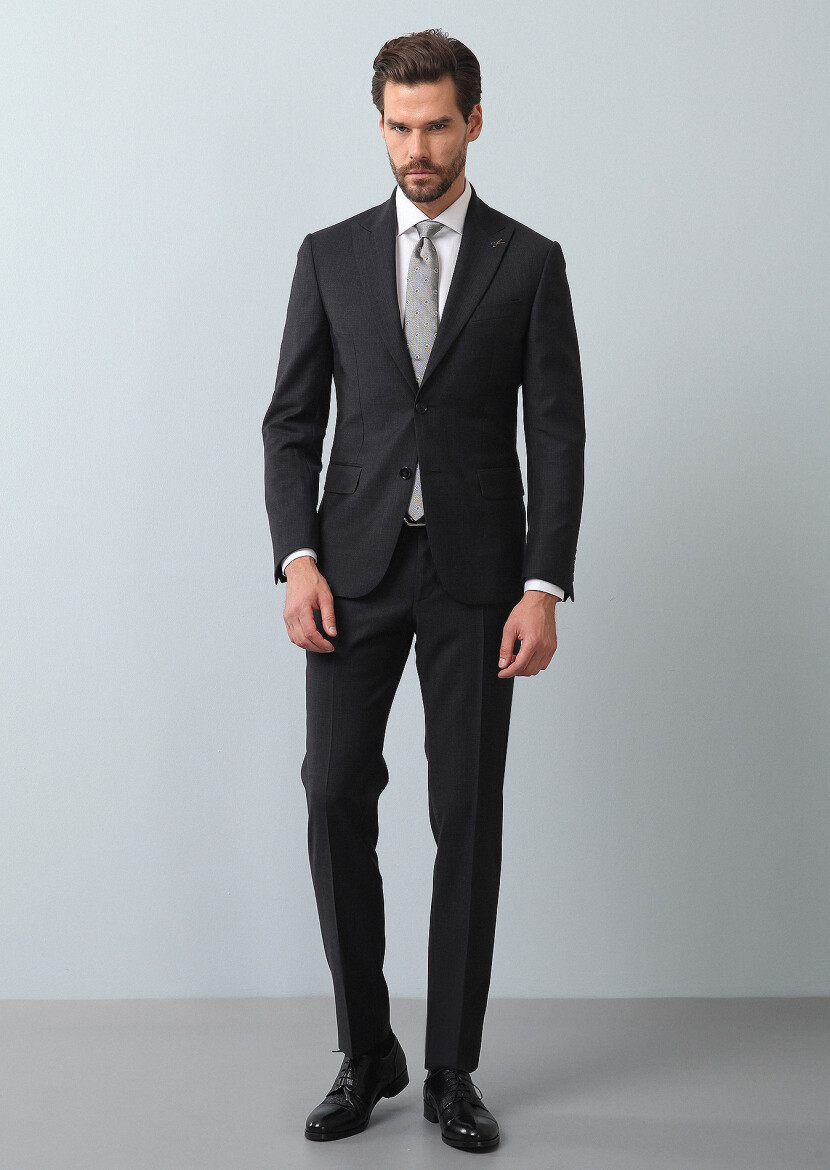 Hard Coal Micro Zeroweight Slim Fit 100% Wool Suit - 4