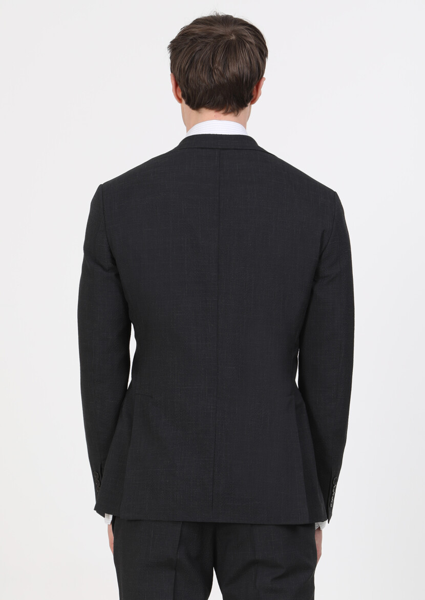 Hard Coal Micro Zeroweight Slim Fit Silk Blended Suit - 4