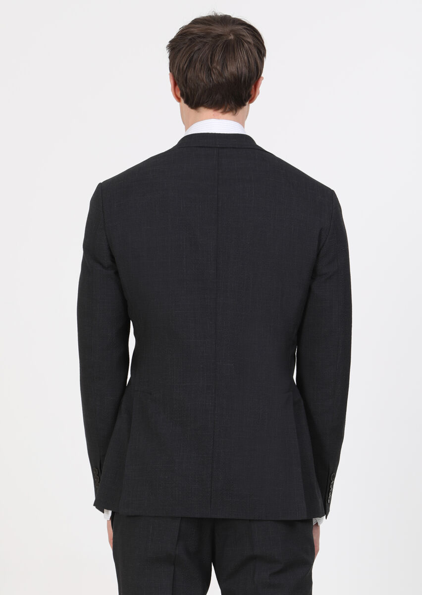 Hard Coal Micro Zeroweight Slim Fit Silk Blended Suit - 4